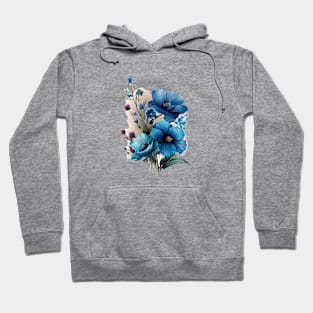 Blue Peonies Hoodie